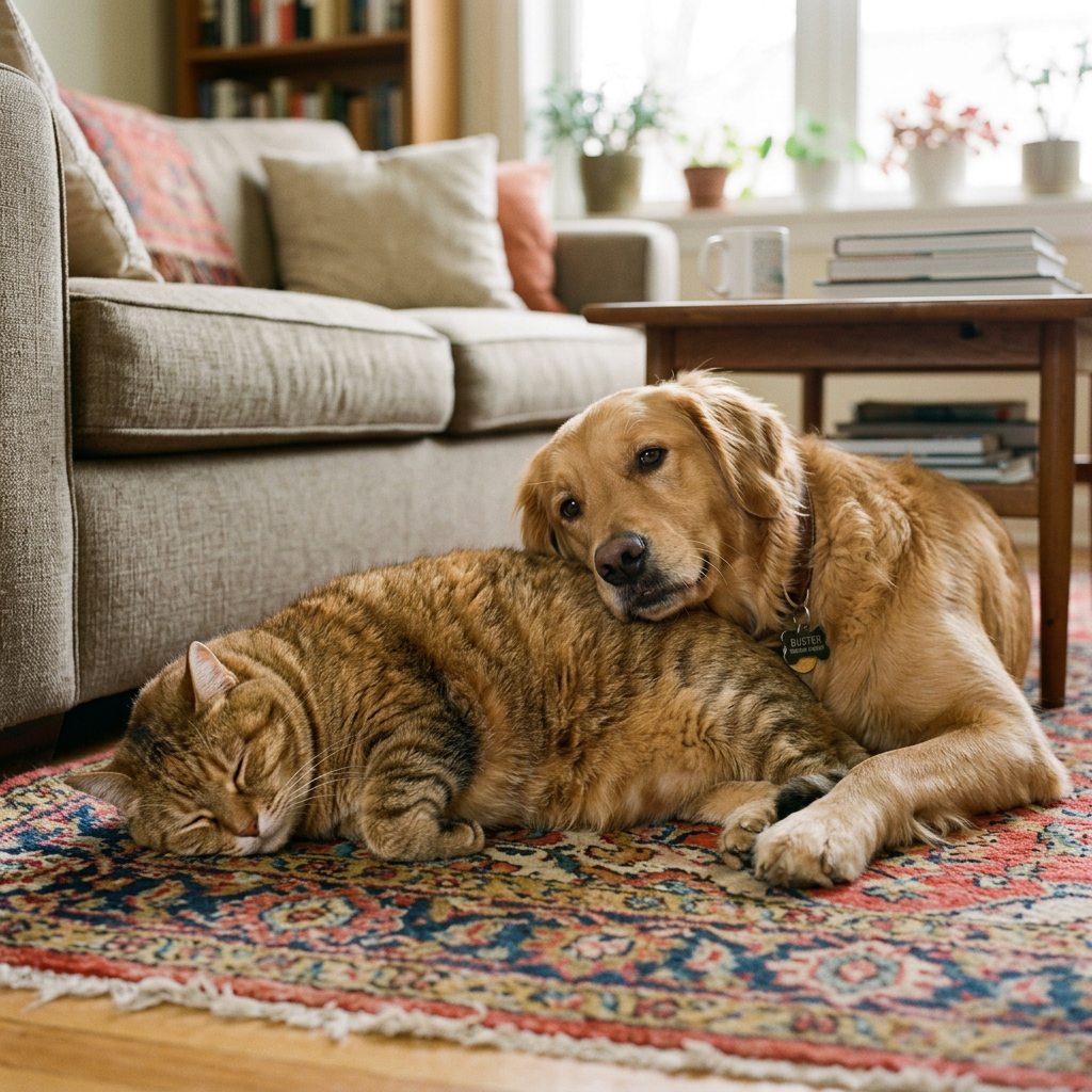 Dog and cat illustration